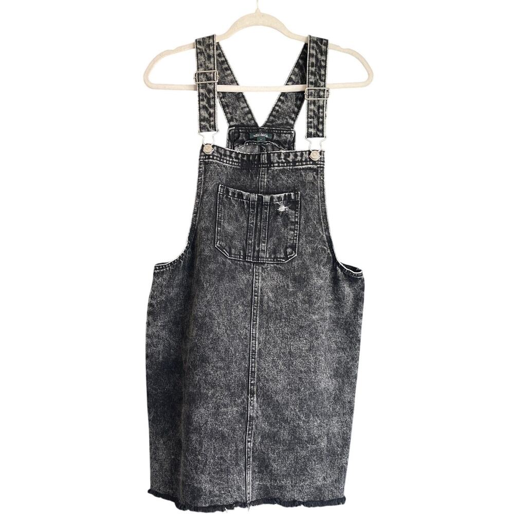 Wild fable Women’s M black acid denim jumper dress coastal cool 100% Cotton